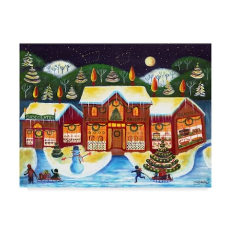 Cheryl Bartley 'Christmas Country Shops' Canvas Art,24x32